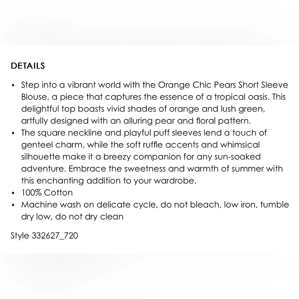 FARM Rio Chic Pears Blouse size Large - Picture 17 of 17